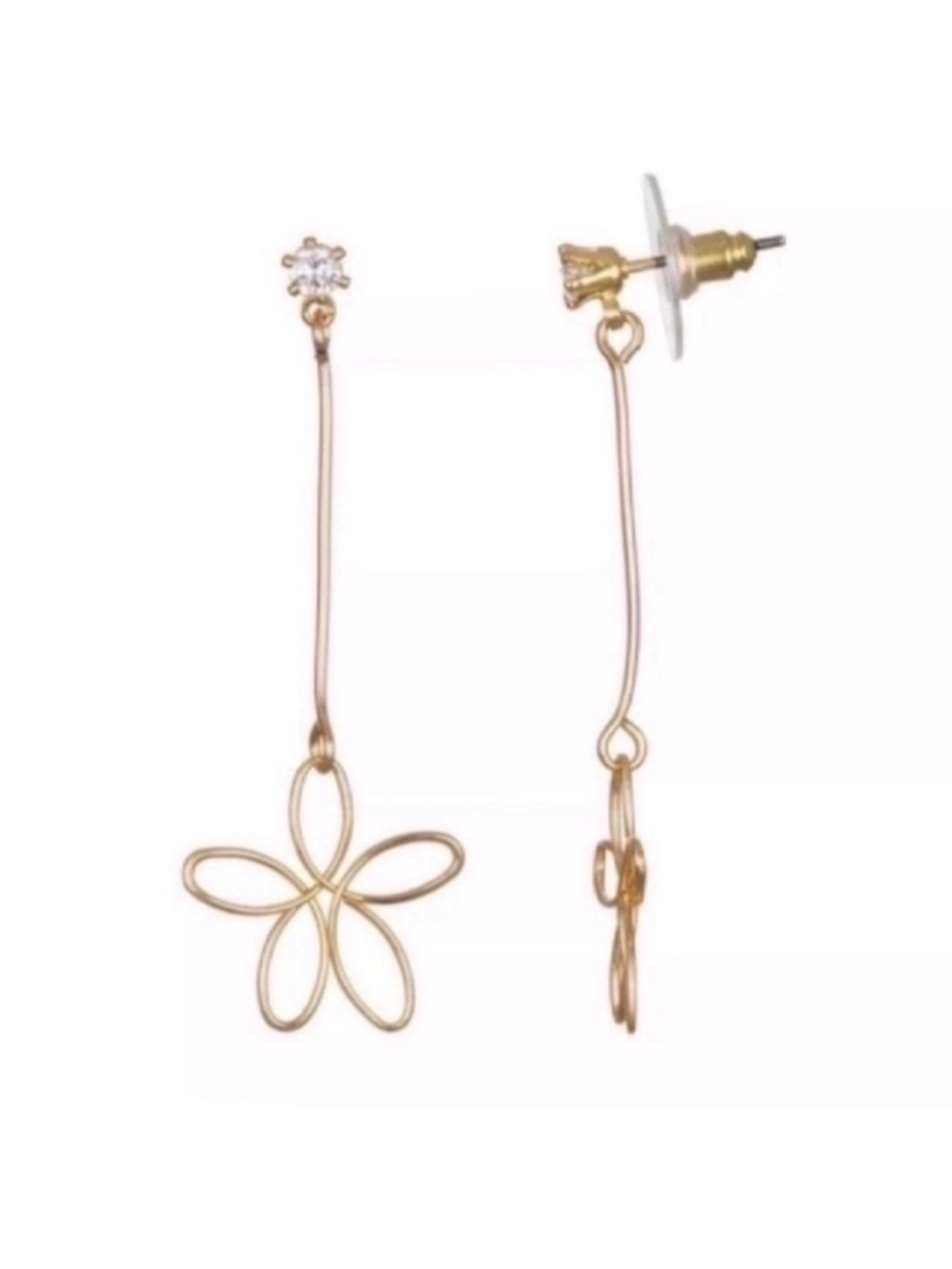 Wire Flower Earrings
